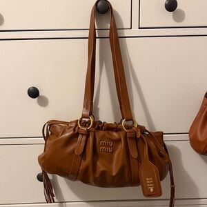 Tan Faux Leather Shoulder Bag *Not Designer*
